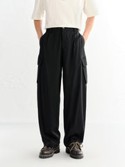 Men's Tapered Cargo Pants with Large Pockets