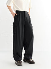 Men's Tapered Cargo Pants with Large Pockets