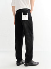 Men's Cotton-Blend Washed Tapered Jeans