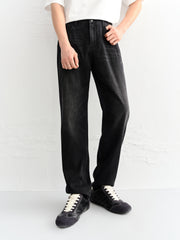 Men's Cotton-Blend Washed Tapered Jeans