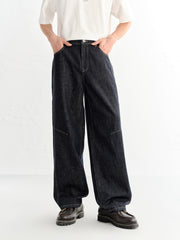 Men's Cotton-Blend Washed Tapered Jeans