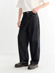 Men's Cotton-Blend Washed Tapered Jeans