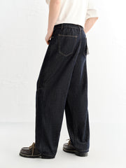 Men's Cotton-Blend Washed Tapered Jeans