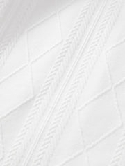 Men's Textured Jacquard Knit Polo Shirt
