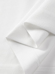Men's Casual White Polo Shirt with Collar