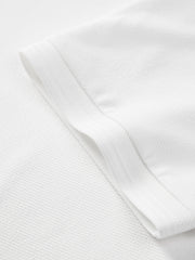 Men's Casual White Polo Shirt with Collar