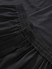 Men's Drawstring Straight-Leg Draped Pants