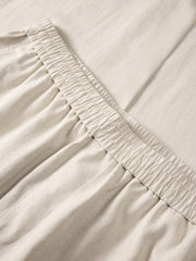 Men's Casual Linen-Texture Wide-Leg Pants