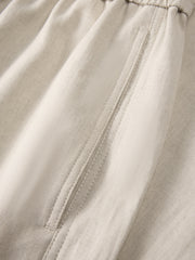 Men's Casual Linen-Texture Wide-Leg Pants