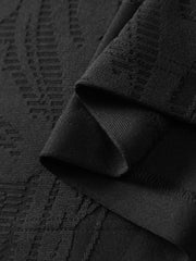 Men's casual jacquard short-sleeve shirt