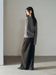 Women's Cable Knit Cardigan With Wool