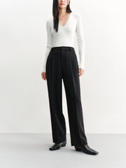 Women's Pleated Tapered Pants