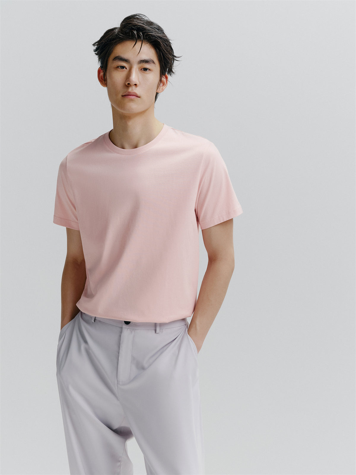 Men's Cooling Slim-Fit Pink T-Shirt