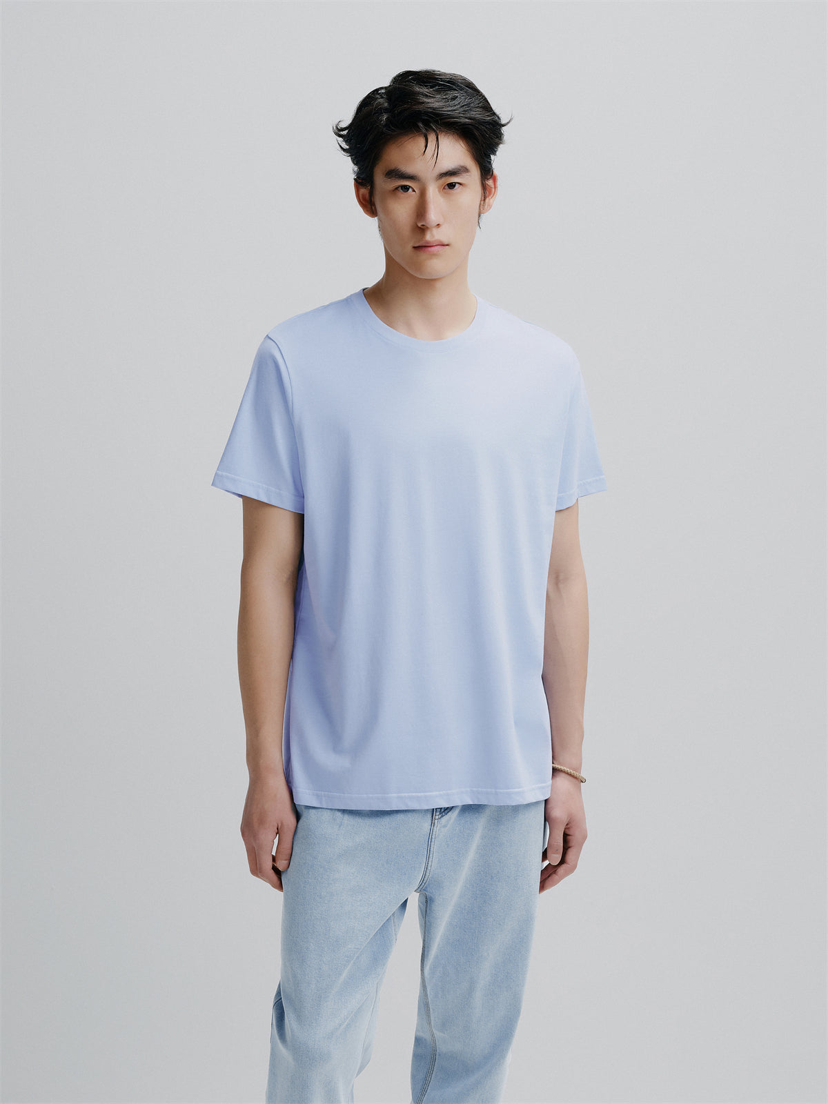 Men's Cooling Slim-Fit Sky Blue T-Shirt