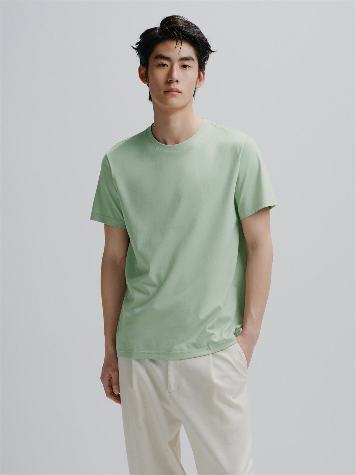 Men's Cooling Slim-Fit Mint Green T-Shirt