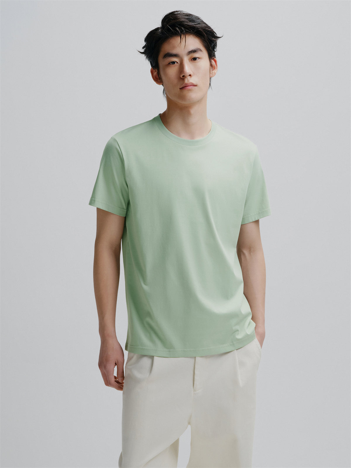 Men's Cooling Slim-Fit Mint Green T-Shirt