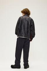 Men's Oversized PU Jacket