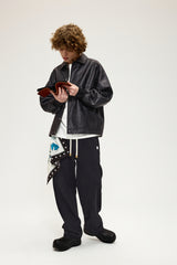 Men's Oversized PU Jacket