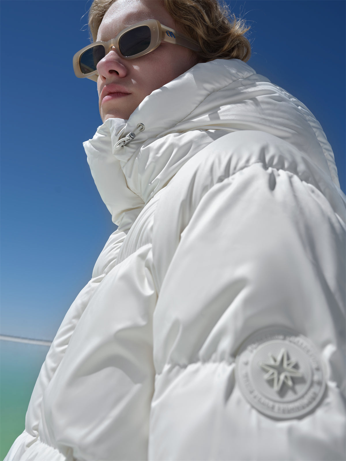 Men's White Puffer Jacket