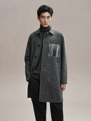 Men's  Split Pocket Wool Coat