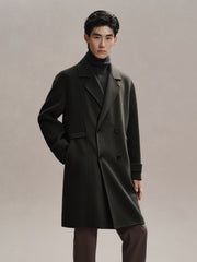 Men's Vintage Double-Breasted Wool Coat