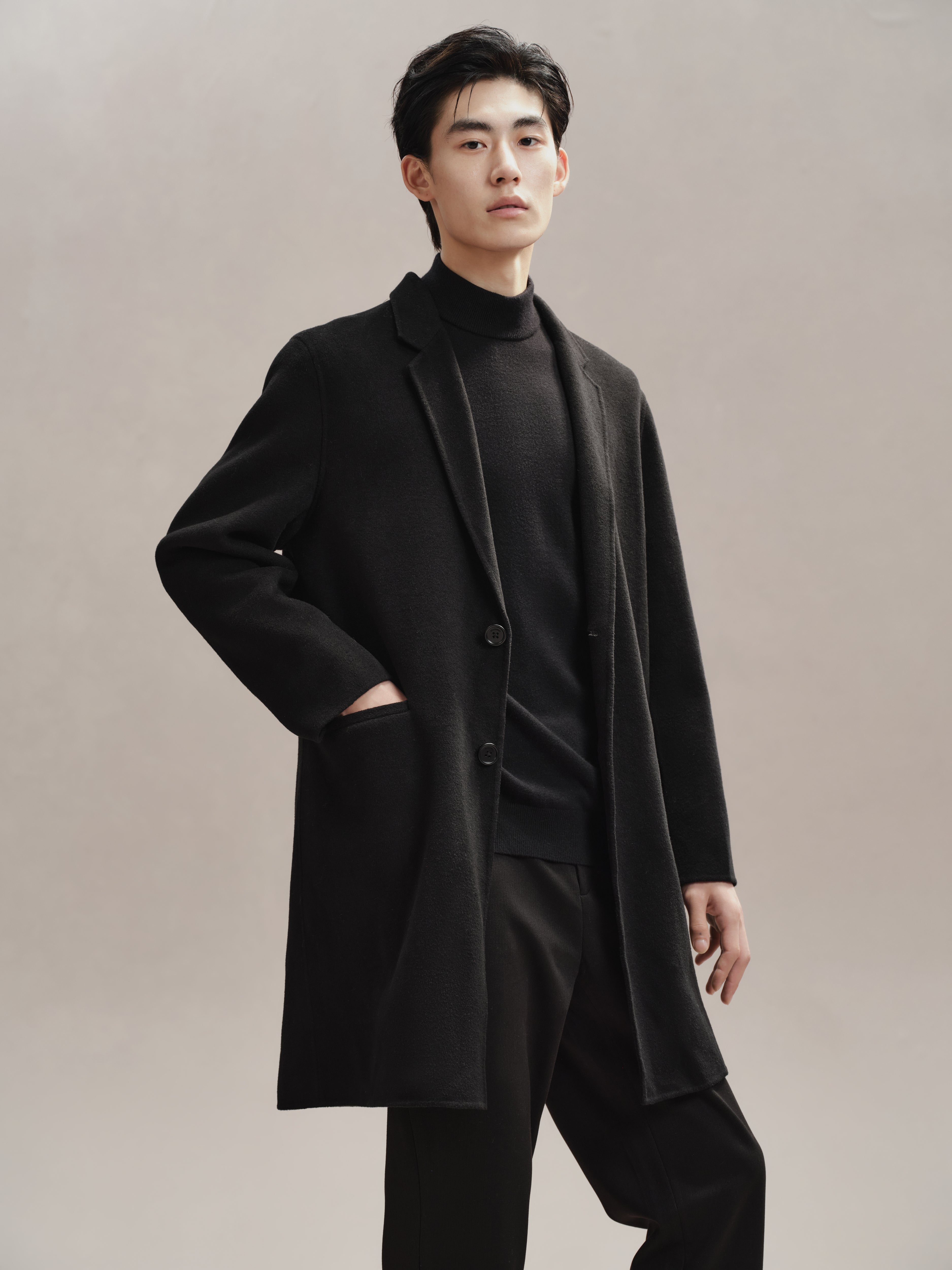 Men's Double-Faced Wool Coat