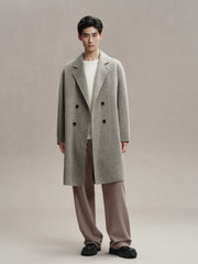 Men's Double-Breasted Pocket Wool Coat