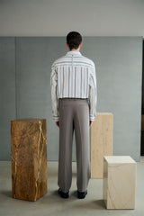 Men's Drapey Straight-Leg Suit Pants