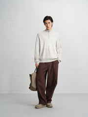 Men's Fair Isle Mock-Neck Knit Sweater