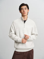 Men's Fair Isle Mock-Neck Knit Sweater