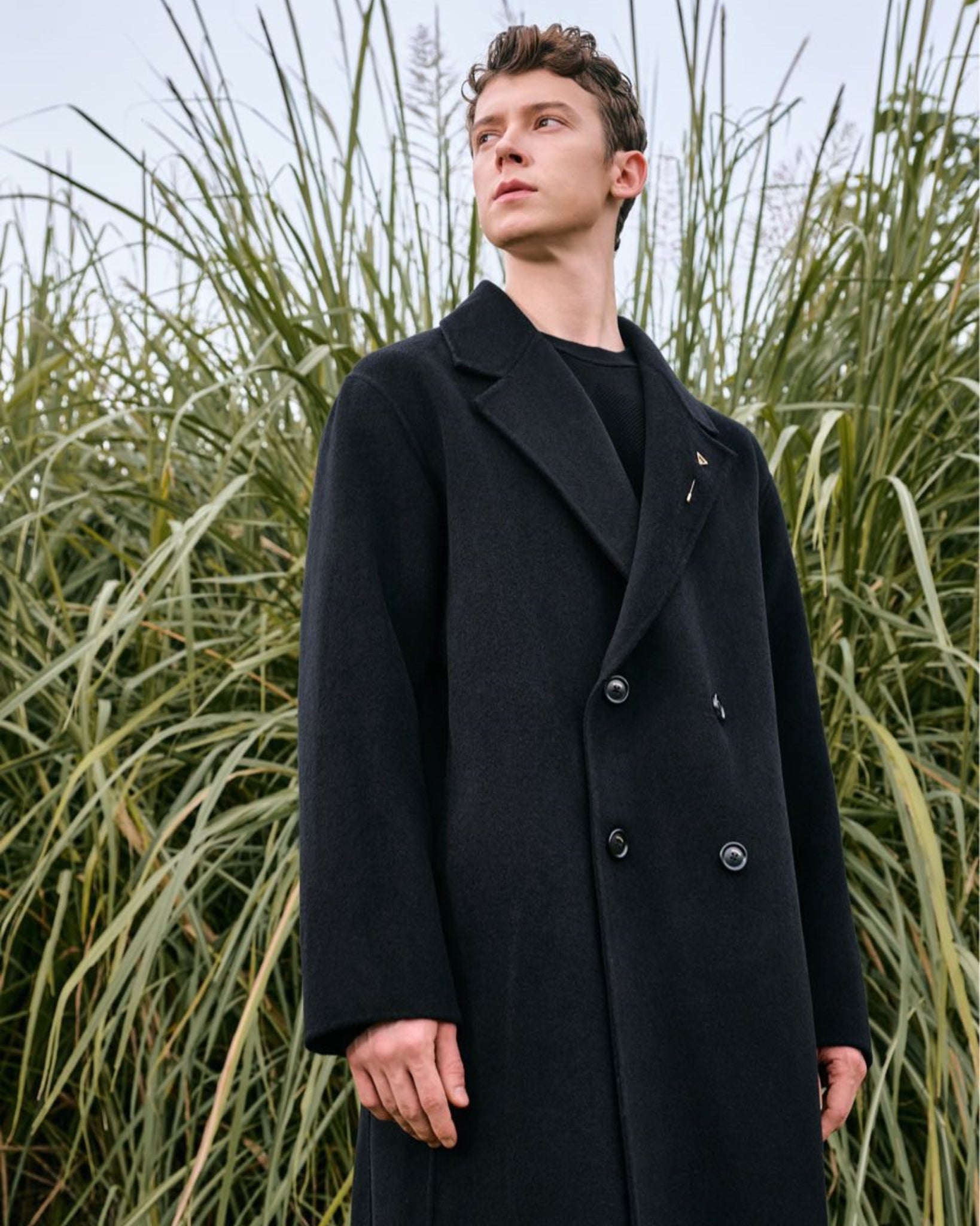 Men's Straight Wool Coat