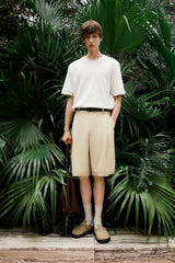 Men's Jacquard Textured T-Shirt with Metal Detail