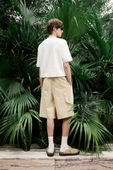 Men's Jacquard Textured T-Shirt with Metal Detail