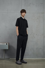 Men's Polo Shirt with Bonded Letter Print