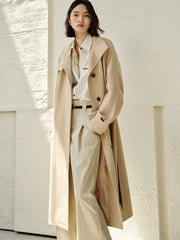 Women's Oversized Stand-Collar Trench Coat