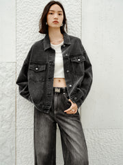 Women's Washed Oversized Denim Jacket