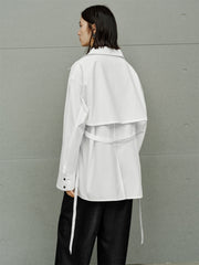 Women's Trench-Style Oversized Shirt