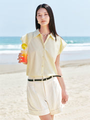 Women's Sleeveless Ruched Shirt