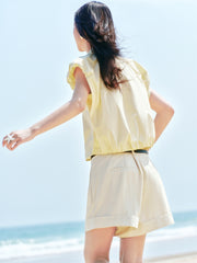 Women's Sleeveless Ruched Shirt