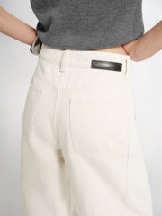 Women's High-Waist Oversized Curved-Leg Jeans