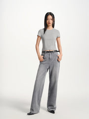 Women's Vintage Washed Wide-Leg Jeans