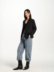 Women's High-Waist Leopard-Print Straight-Leg Jeans