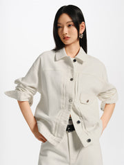 Women's Boxy Cotton Denim Jacket