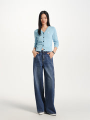Women's Casual Wide-Leg Banana Jeans
