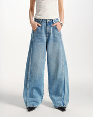 Women's Casual Wide-Leg Banana Jeans