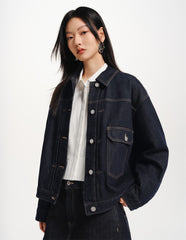 Women's Boxy Cotton Denim Jacket