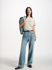 Women's Vintage Washed Wide-Leg Jeans