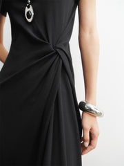 Women's U-Neck Twist-Waist Dress
