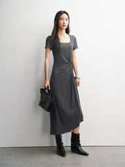 Women's U-Neck Twist-Waist Dress