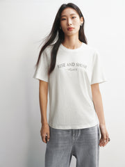 Women's Linen-Blend Graphic T-Shirt